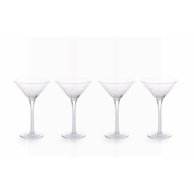 Rosecliff Heights Williamson Tall Fish Cut 8 oz. Glass Martini Glass