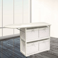 Corner Housewares Laundry Ironing Station with Four Large Baskets
