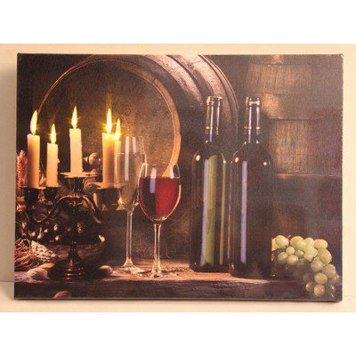 Winston Porter 'Flickering Candles and Wine' Photographic Print on Canvas