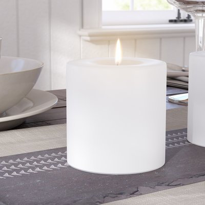 Beachcrest Home Unscented Pillar Candle Size: 3