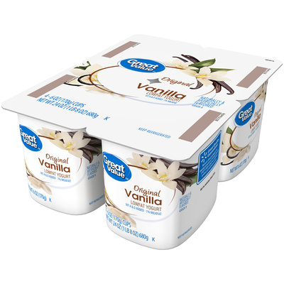 Great Value™ Original Vanilla Lowfat Yogurt 4-6 oz. Cups