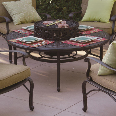 Darlee Series 80 Cast Aluminum Round Patio Coffee Table DL80-Q-B