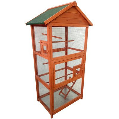 Lovupet Wood Bird Cage Color: Orange