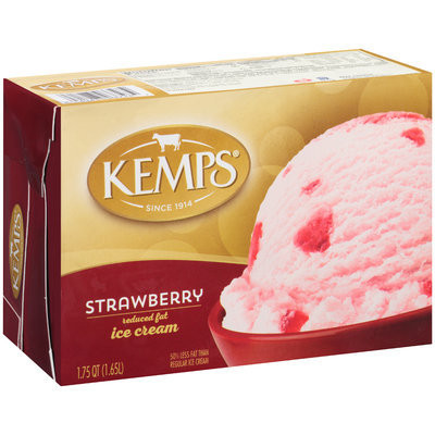 Kemps® Strawberry Reduced Fat Ice Cream 1.75 qt. Carton