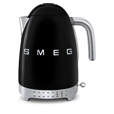 Smeg 50s Retro Style Aesthetic Black Variable Temperature Electric Kettle