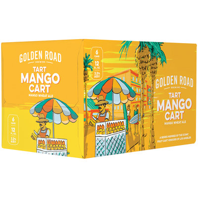 Golden Road Brewing Tart Mango Cart Mango Wheat Ale 6-12 fl. oz. Cans