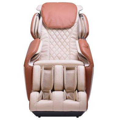 Latitude Run Steel Frame Chair with Footrest Massage Chair Upholstery: Ivory