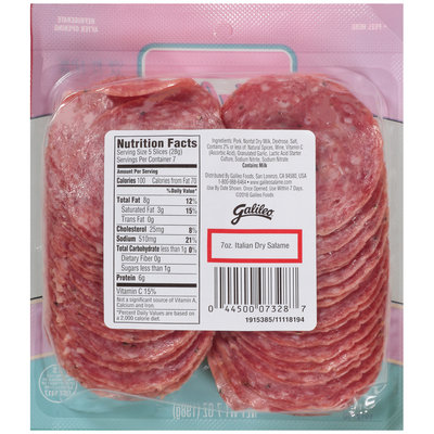 Galileo® Italian Dry Salame 7 oz. Pack