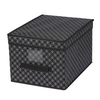 Home Basics® Blossom Large Metallic Storage Box with Lid in Silver