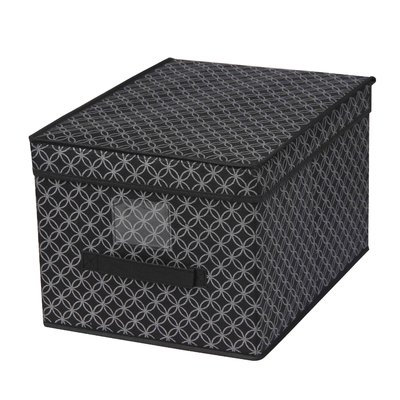 Home Basics® Blossom Large Metallic Storage Box with Lid in Silver