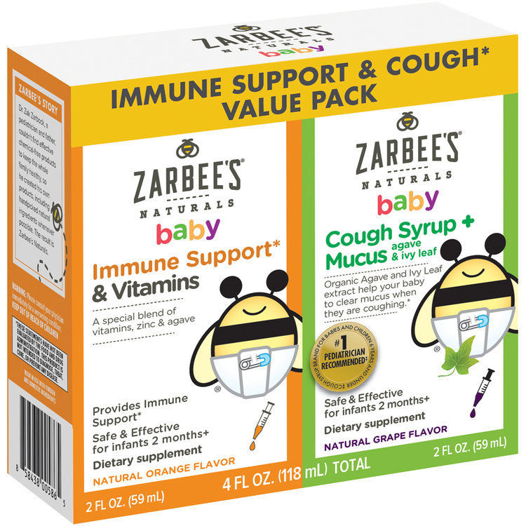 Zarbee's Naturals Baby Immune Support* & Cough Syrup + Mucus Value Pack