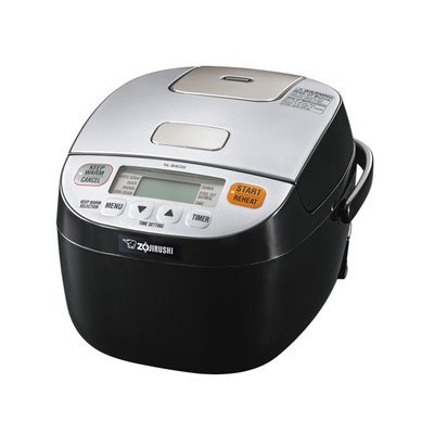 Zojirushi America Corp Micom Rice Quinoa Steel Cut Oatmeal Cooker & Warmer, Silver Black