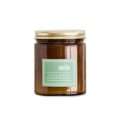 Winston Porter Scented Amber Glass Jar Candle with Gold Lid