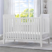 Serta Mid-Century Modern Classic 5-in-1 Convertible Crib, Bianca White