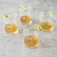 Mint Pantry Winton Gold Rim 11 oz. Old Fashioned Glass