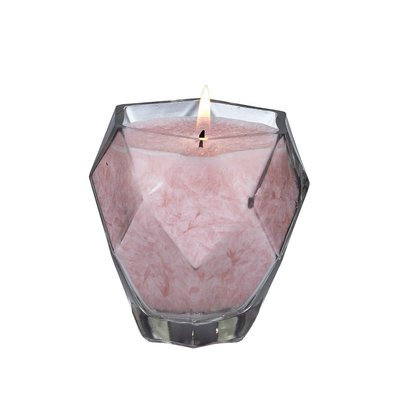 Bungalow Rose Amethyst Jewel Glass Scent Jar Candle Color: Pink