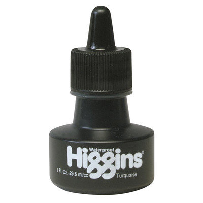 Higgins Waterproof Color Drawing Inks (Set of 3) Color: Turquoise