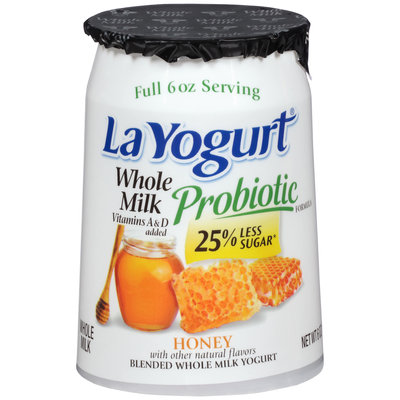 La Yogurt® Probiotic Honey Blended Whole Milk Yogurt 6 oz. Cup