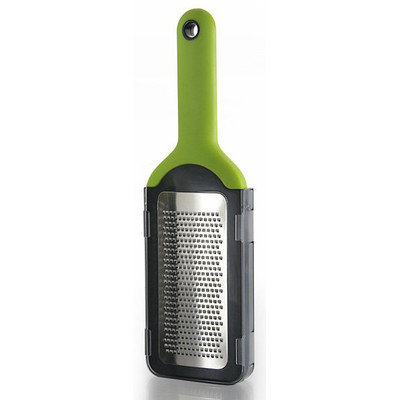 Simposh Fine Grater: Sharp Stainless Steel Blade, Soft Ergonomic Handle, Safety Cover Food Container