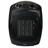 Infolist Corp. Vie Air 970100346M 1500W Portable Dual Setting Office Black Ceramic Heater with Adjustable Thermostat