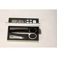 Leeber Limited Elegance Manicure Travel Set with Alarm Clock