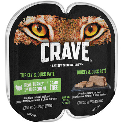 Crave™ Turkey & Duck Pate Premium Cat Food 2-1.32 oz. Packs