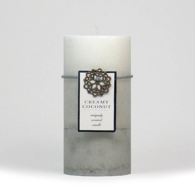 Highland Dunes Ocean Mist Scented Pillar Candle Color: White, Size: 3