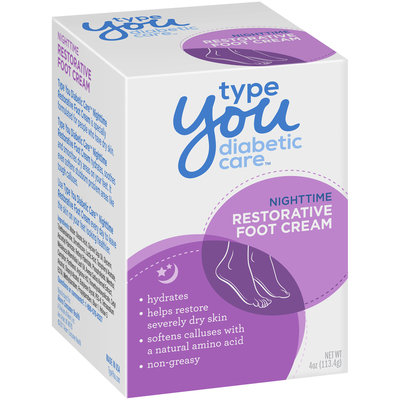 Type You Diabetic Care™ Nighttime Restorative Foot Cream 4 oz. Box
