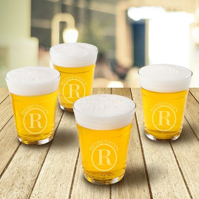Jds Personalized Gifts Personalized 16 oz. Glass Beer Glass Design: Circle