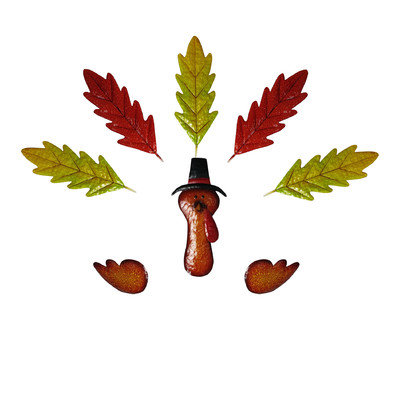 Alpine Metal Pumpkin Leaf Turkey Kit (Pumpkin Not Included)