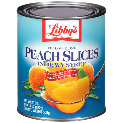 Libby's® Yellow Cling Peach Slices in Heavy Syrup 1.81 lb. Can