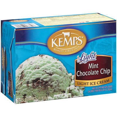 Kemps® Light Mint Chocolate Chip Ice Cream 1.75 qt. Carton