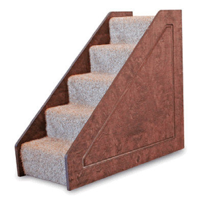 Lucky Cat Small Solid Side 5 Step Pet Stair Color: Ivory