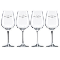 Lenox Merlot Script Tuscany Monogram Pinot Grigio 16 Oz. White Wine Glass