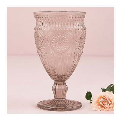 Weddingstar Vintage Inspired Pressed Glass Goblet Color: Smokey Gray