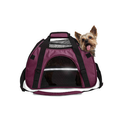 Furhaven Small Pet Tote With Weather Guard - Raspberry
