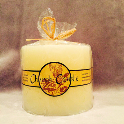 Wholehouseworlds Angel Label Church Unscented Candle (Set of 6)
