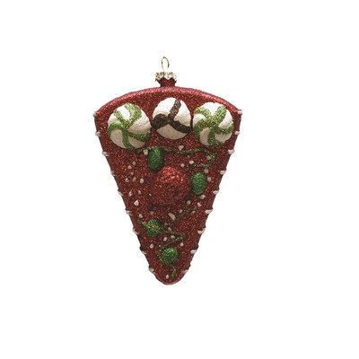 The Holiday Aisle Merry and Bright Shatterproof Strawberry Cake Slice Christmas Ornament