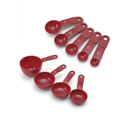 KitchenAid 9 Piece Red Measuring Cup and Spoon Set