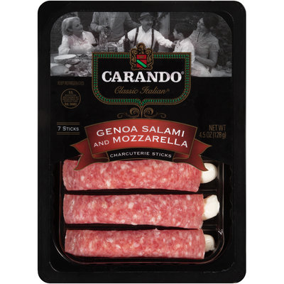 Carando® Classic Italian® Genoa Salami and Mozzarella Charcuterie Sticks 4.5 oz. Tray