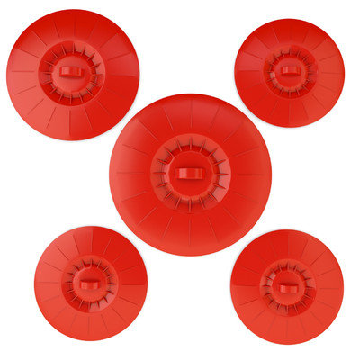 My Home Basics 5 Piece Silicone Food Storage Suction Lid Set