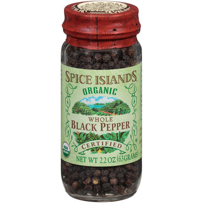 Spice Islands® Organic Whole Black Pepper 2.2 oz. Jar