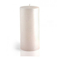 Birch Lane Shimmer Pillar Candle Color: White, Size: 3