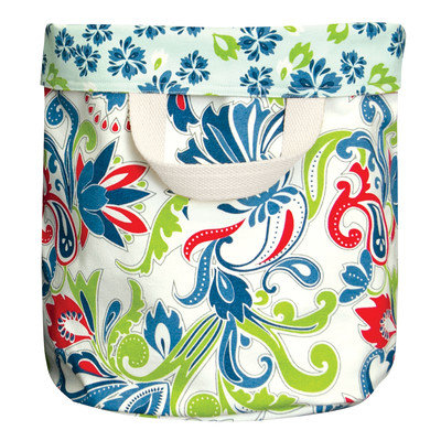 Heritage Lace Nantucket Tote in White/Navy/Red
