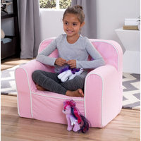 Delta Enterprise Corp Delta Children Foam Snuggle Chair, Pink with White