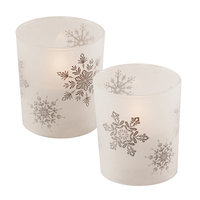 Red Barrel Studio Snowflakes Glass Unscented Candle