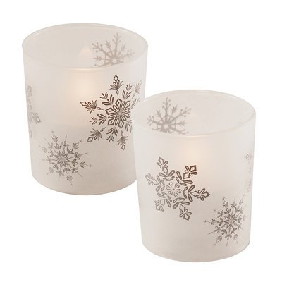 Red Barrel Studio Snowflakes Glass Unscented Candle