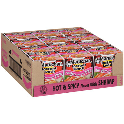 Maruchan® Instant Lunch™ Hot & Spicy Flavor with Shrimp Ramen Noodle Soup 12-2.25 oz. Cups