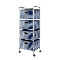 Bintopia 4 Drawer Decorative Trolley Cart