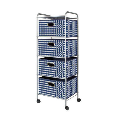Bintopia 4 Drawer Decorative Trolley Cart